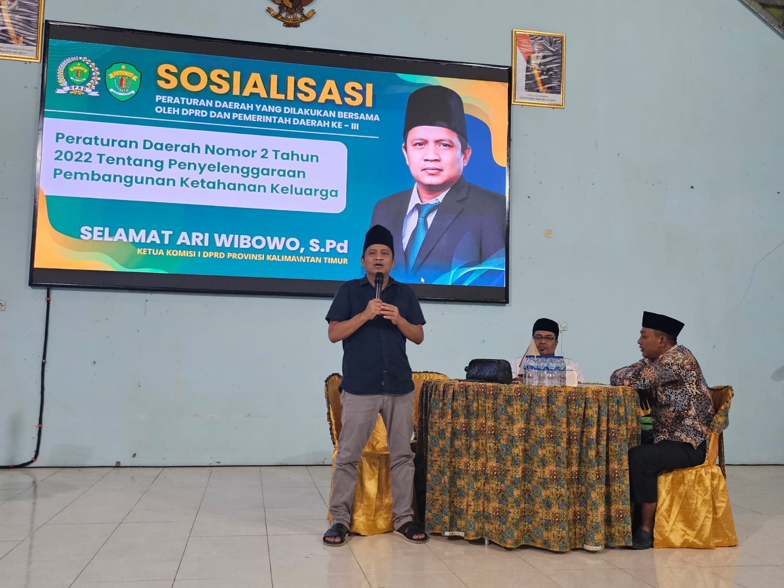 Selamat ari wibowo saat melakukan sosialisasi