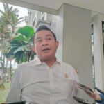 Wakil Ketua Komisi II DPRD Kalimantan Timur  Sapto Setyo Pramono saat diwawancara awak media