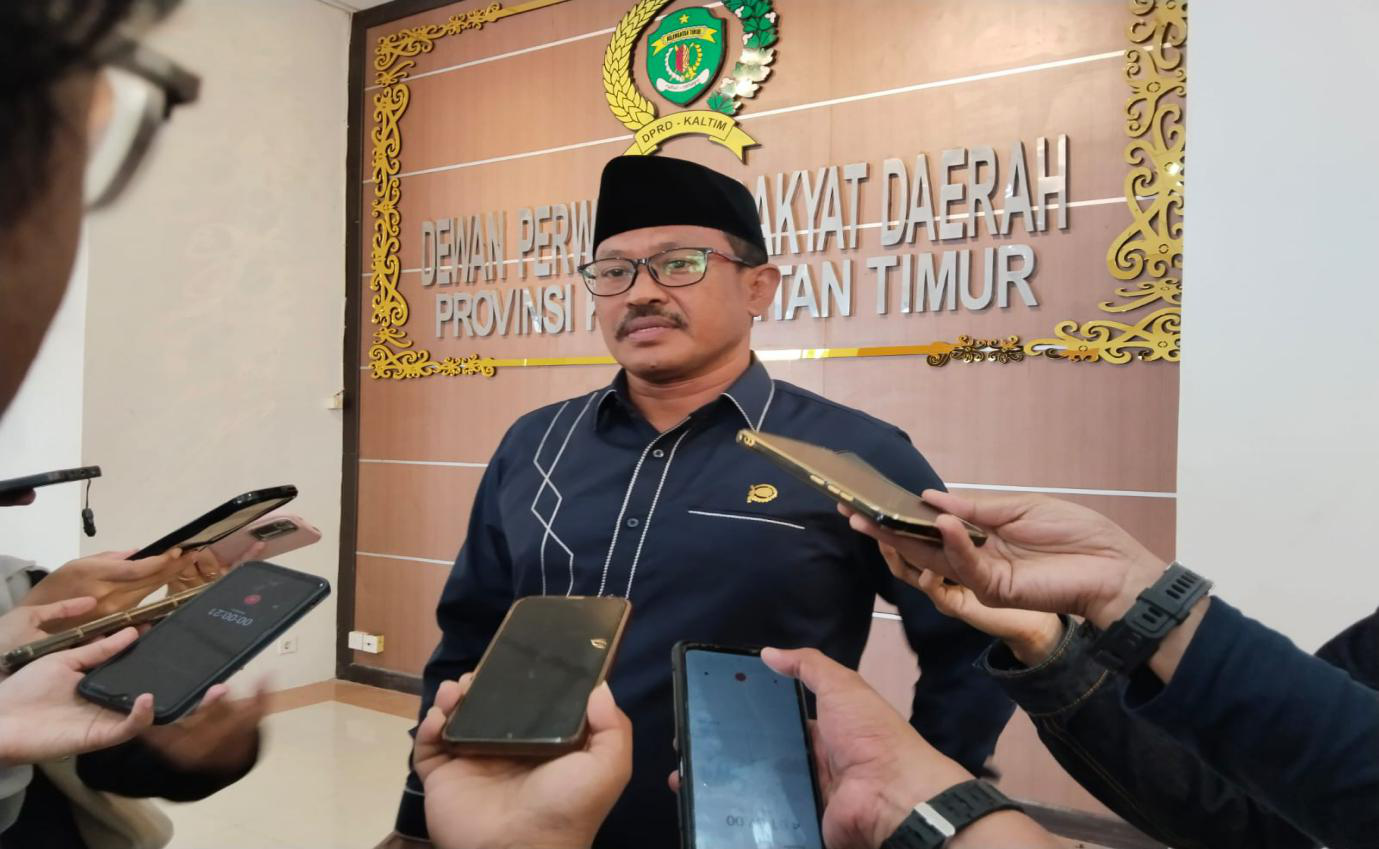 Anggota Komisi III DPRD Kalimantan Timur, Arfan saat di wawancara awak media.