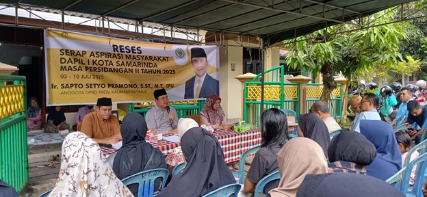 kegiatan reses anggota DPRD Kaltim, Sapto Setyo Pramono, yang berlangsung di Jalan Rawasari 4, Kelurahan Air Putih, Samarinda