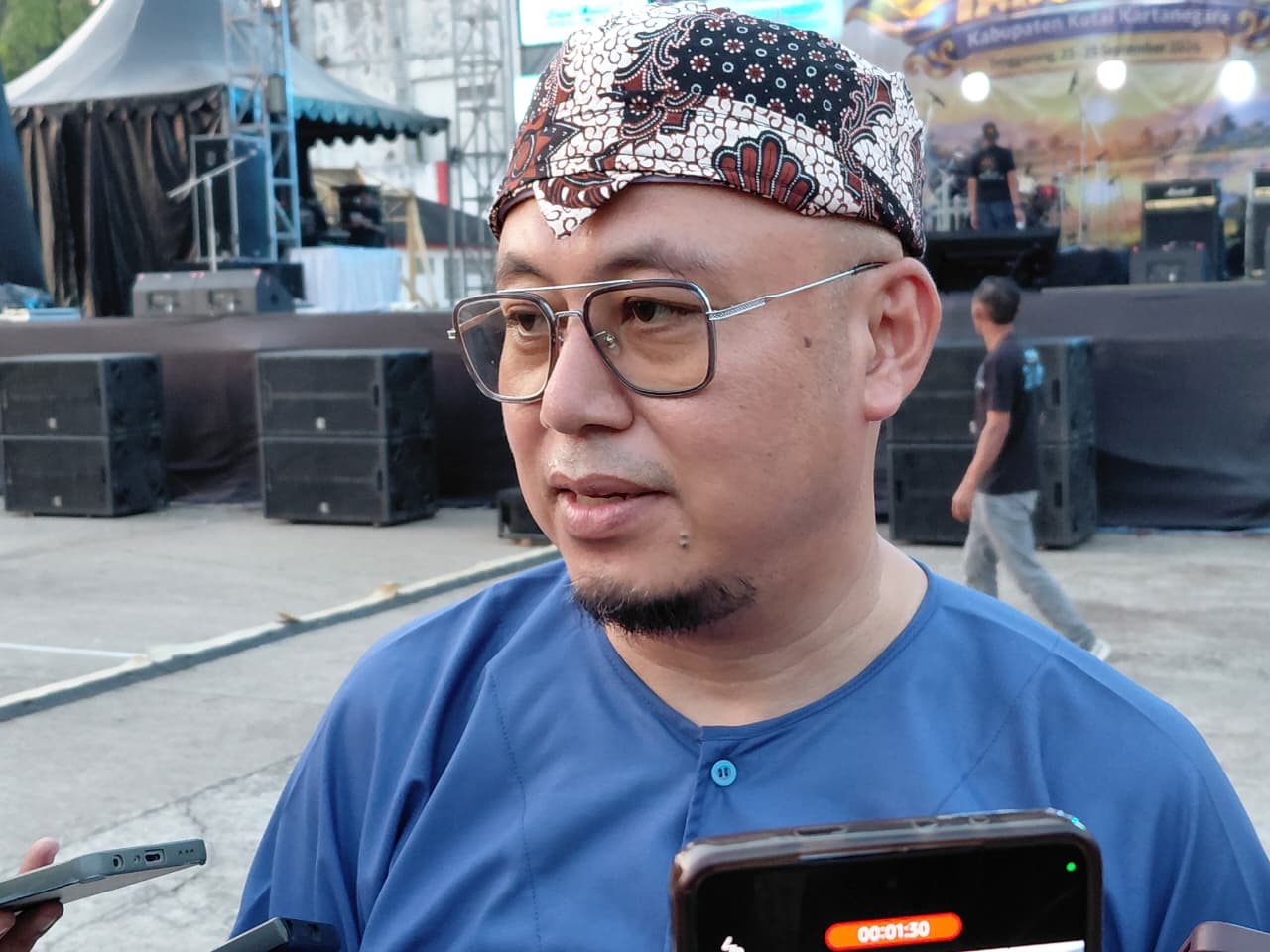 Kepala Dinas Pendidikan dan Kebudayaang Kabupaten Kutai Kartanegara, Heriansyah, saat di temui awak media, Minggu (27/9/2026).